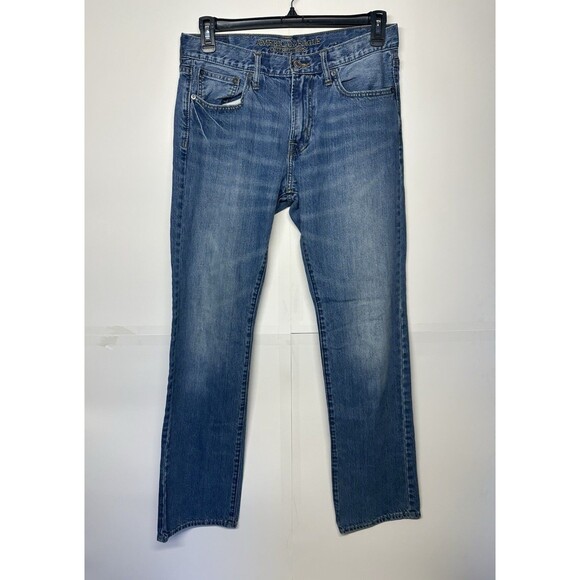 American Eagle Jeans Men’s 32x34 Original Straight Light Wash Denim Pants AE - Picture 1 of 10